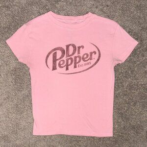 Juniors Dr. Pepper Pink Short Sleeve Tee